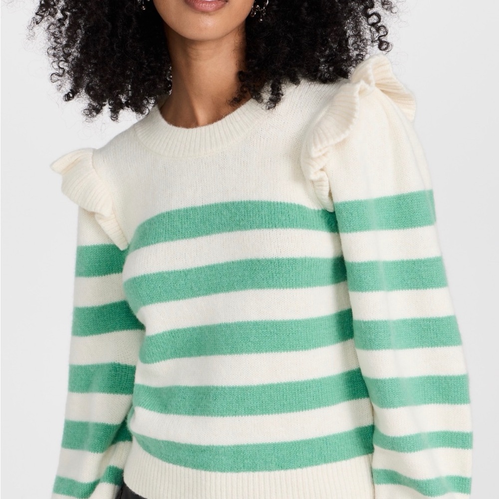 Striped Green and Cream Sweater